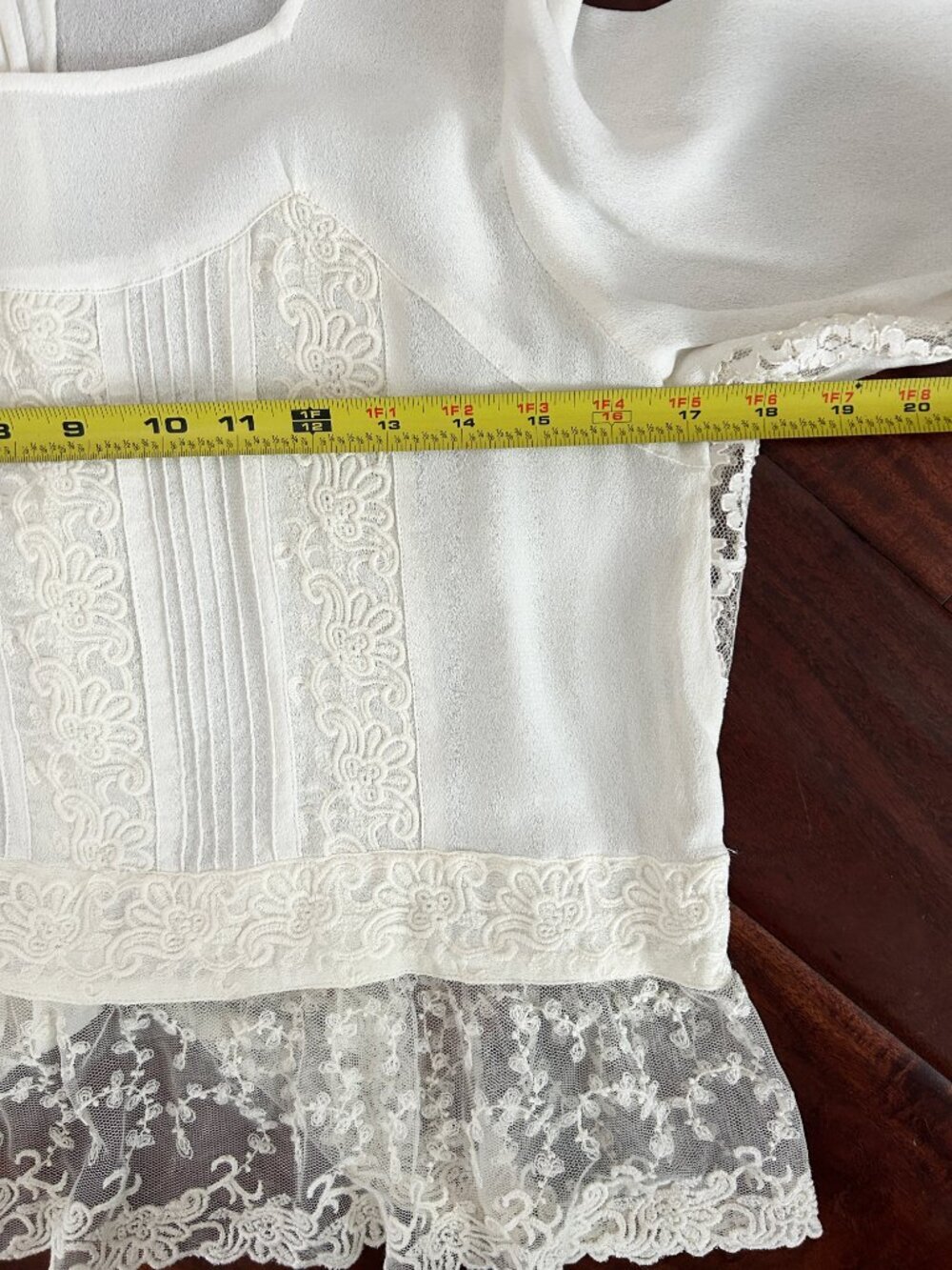 April Cornell Vintage Ivory Lace Blouse Fairycore Festival Cottagecore Size S - Picture 6 of 8